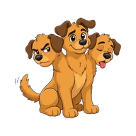 The Trio, a three-headed puppy guardian