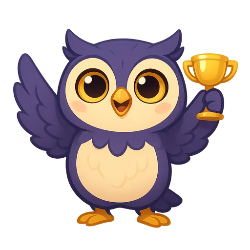 Otto, the Trophy Arena mascot, cheering